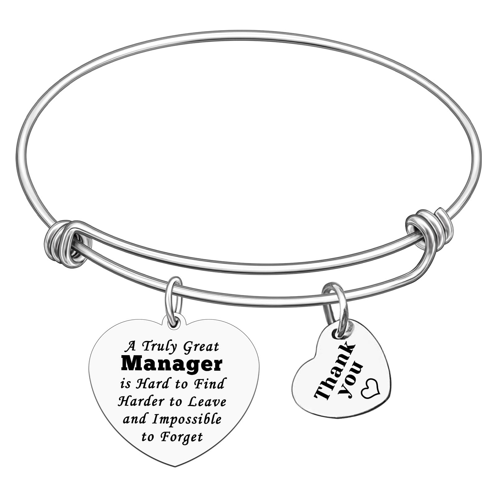 Best Manager Appreciation Gifts Bracelet Bangle Manager Leaving Gift Thank You Gift for Women Coworker Boss Leader Supervisor Friend Manager Bracelet