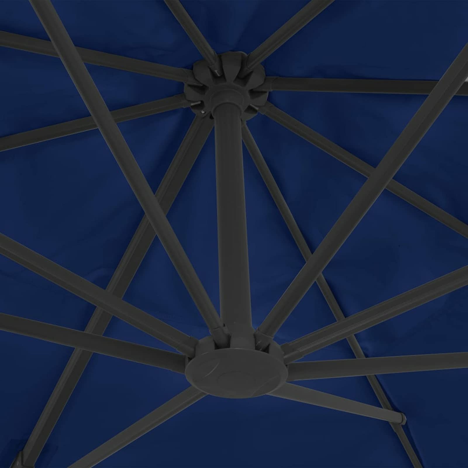 Homgoday Sombrilla voladiza de jardín Poste de Aluminio Azul Azure 4x3 m Sombrilla Terraza Exterior, Sombrilla Jardín Grande Orientable Jardín Parasol Balcón