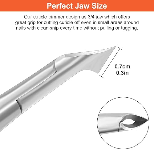 Miniatura 6 de CGBE Cortadora de cutículas, pinza de cutícula de 34 de mandíbula extremadamente afilada, herramientas profesionales para recortar cutículas de