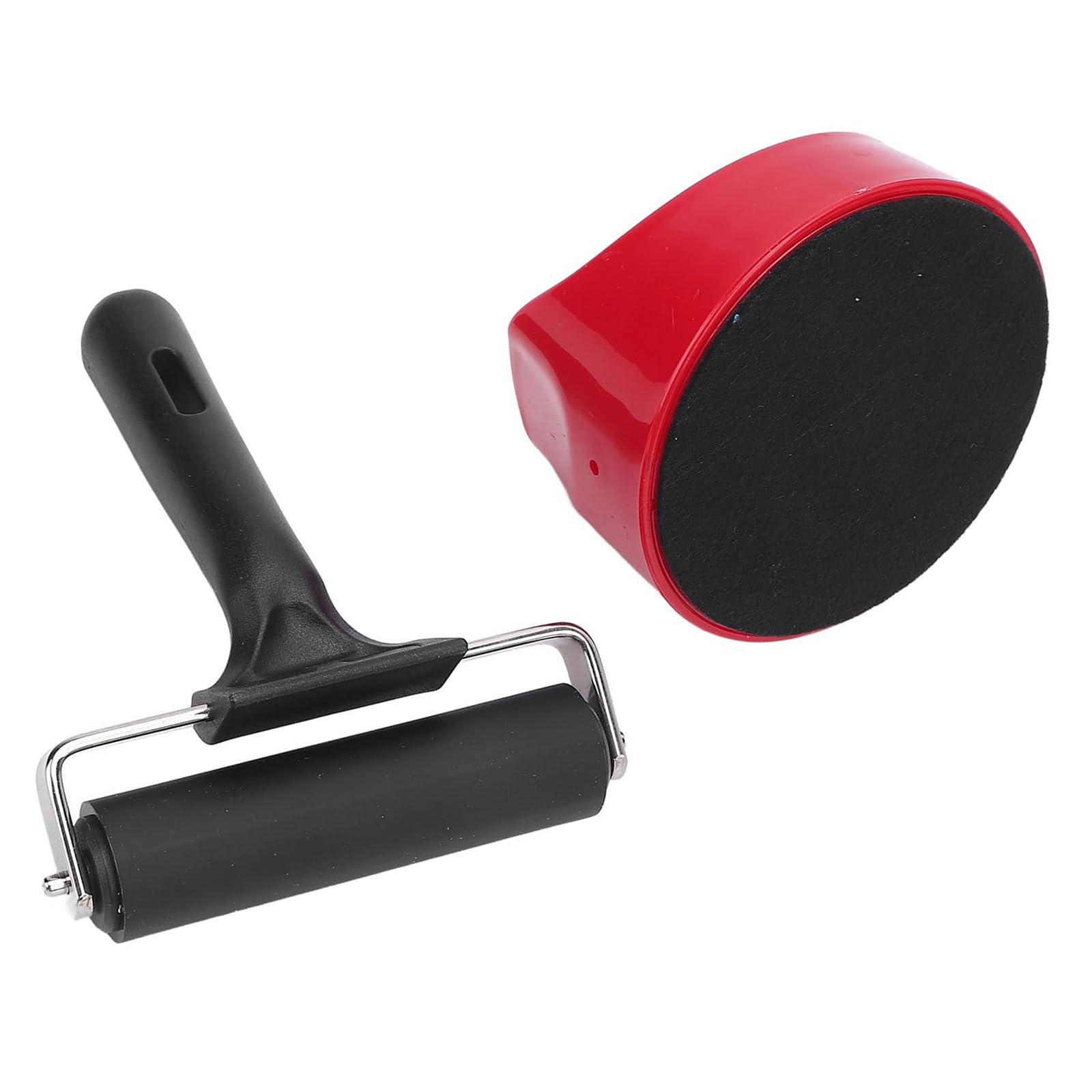 Msioytog 2Pcs Ergonomic Rubber Printing Roller Set for Craft and Use Ergonomic Rubber Printing Roller Set for Craft and Use