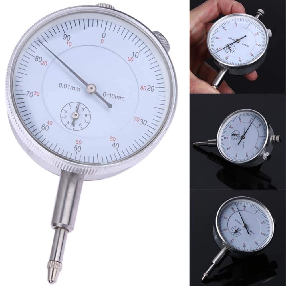 Mass Pro Metric Dial Indicator Gauge 0-10mm Range 0.01mm Resolution Precision Measuring Instrument for Machining Alignment Inspection Engineering Applications 1