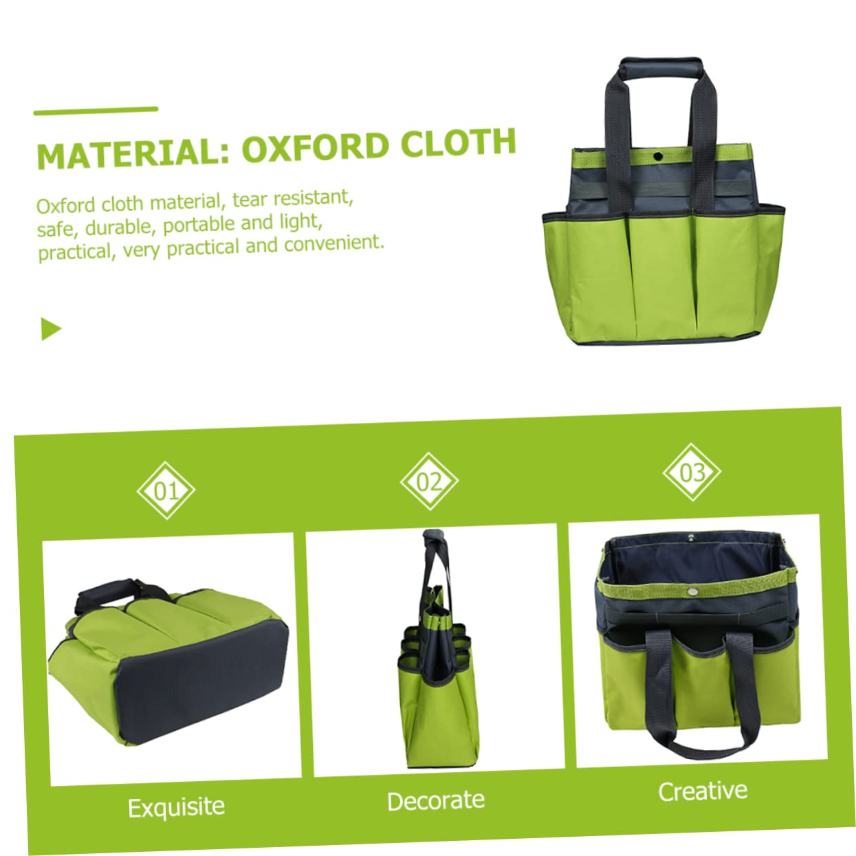 Homoyoyo Caja De Herramientas Bolsa De Jardín Bolsa De Jardinería Bolsos De Mujer Para El Trabajo Bolsos De Mano De Las Mujeres Múltiples Bolsillos Portaherramientas Tela Oxford Hombre