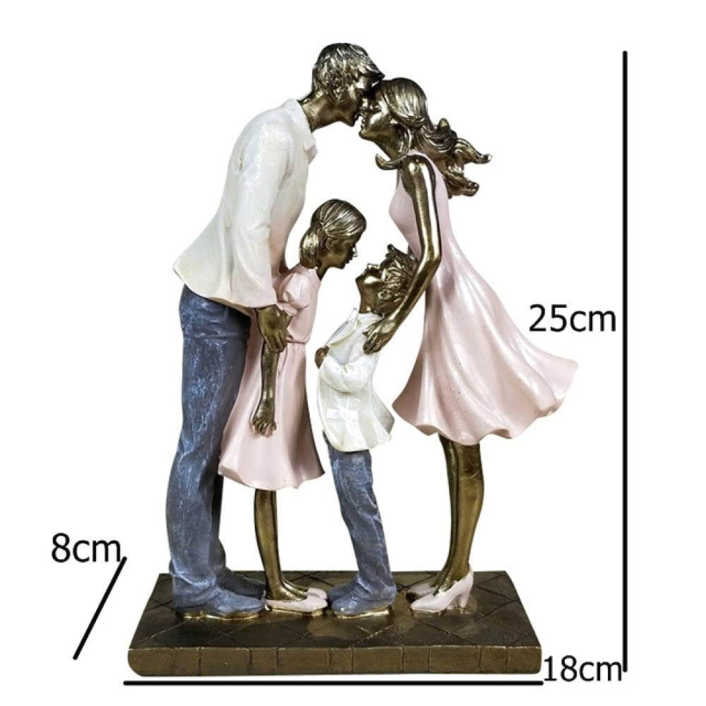 Scultura per la Famiglia in Resina Fatta a Mano, Statua dei Genitori, Regalo per Figlia, Compleanno, Figlio, Ornamento, Artigianato, Decorazione per la Stanza, Anniversario di Matrimonio, st