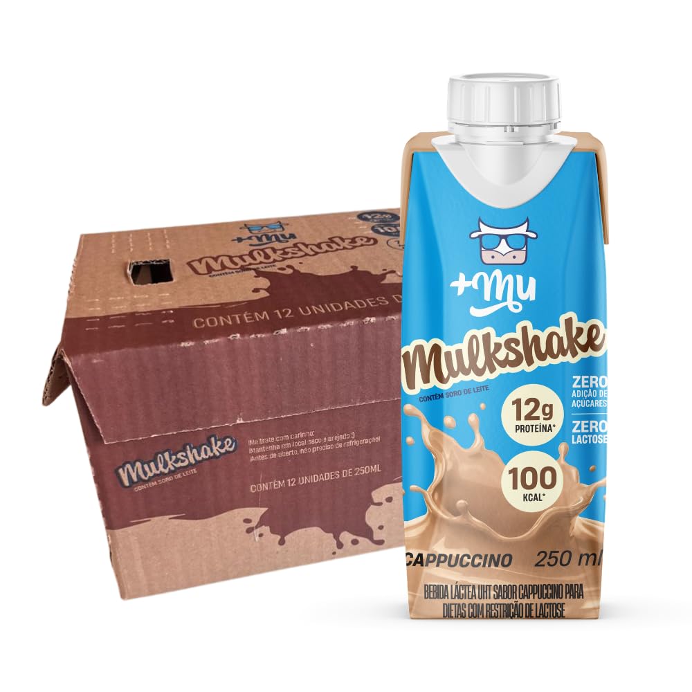 Bebida Proteica, Mais Mu, Mulkshake, Sabor Cappuccino, 12g de