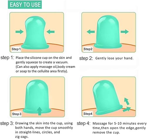 Vista 14 de Juego de terapia de ventosas de silicona, juego de ventosas faciales, masajeador de ventosas faciales y corporales, ventosas al vacío, copa