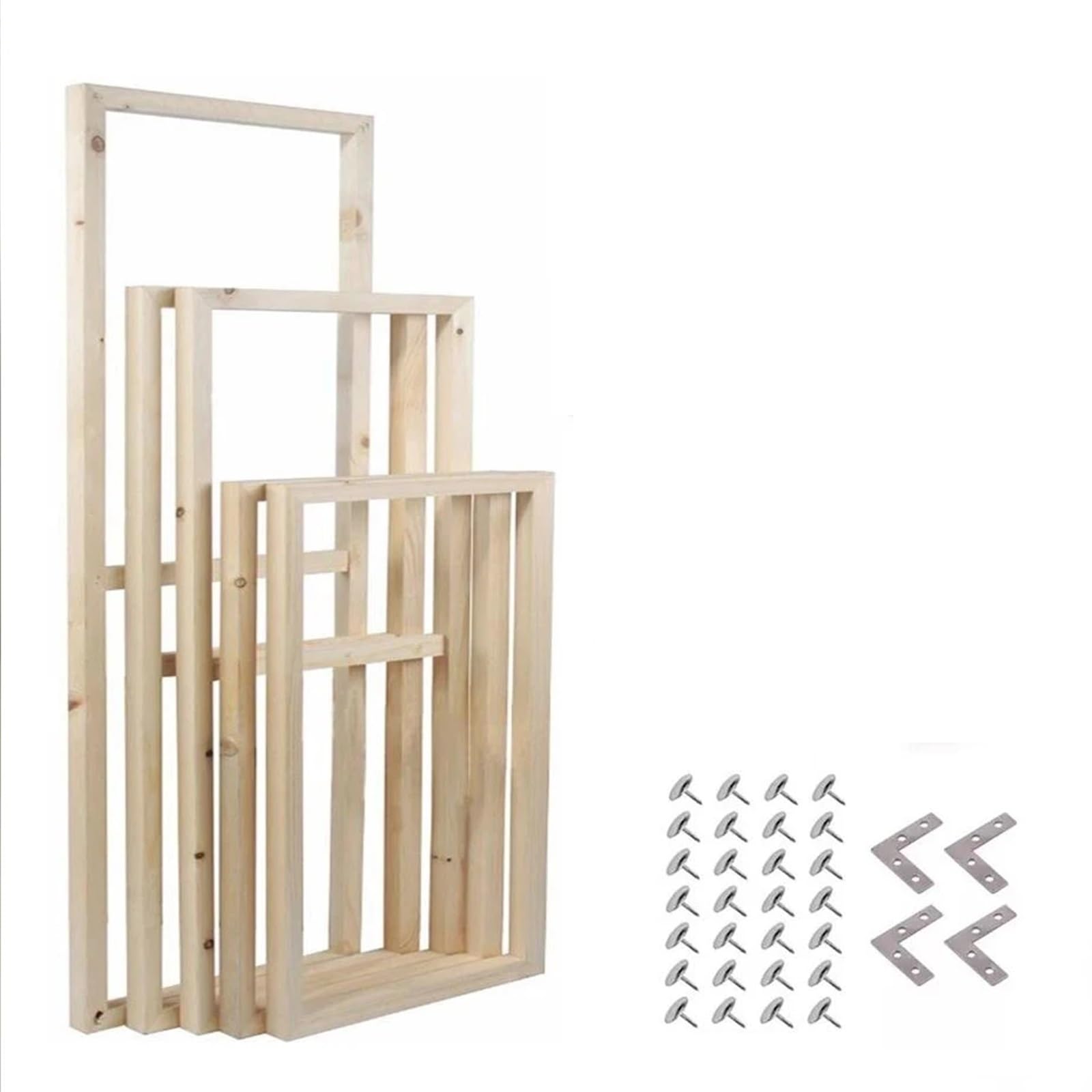 photo frame kits Wooden Painting Frame Kit DIY Large Canvas Stretcher Bars for Oil Paintings Diamond Print Paint Posters Gallery Easy to Assemble for crafts party school projects(40X50cm)