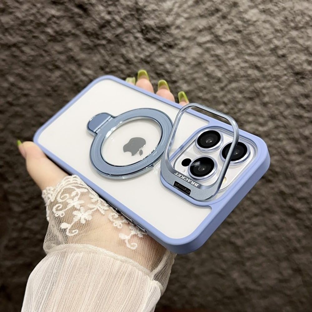 Coque iPhone 12 Pro transparente haut de gamme avec bague en métal - 8