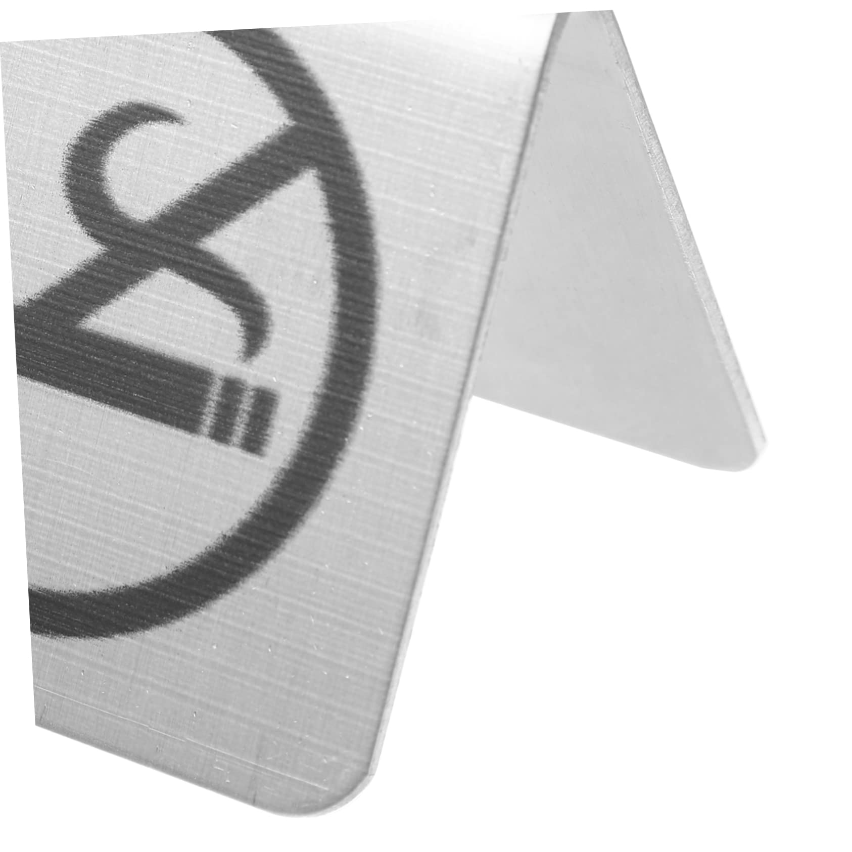 SOLUSTRE Edelstahl Nichtraucher Schild Doppelseitig 2X2 Zoll Rauchverbotsschild Tischplatte Für Büro Und Gastronomie Innenbereich Kompaktes No-Raucher-Tischschild