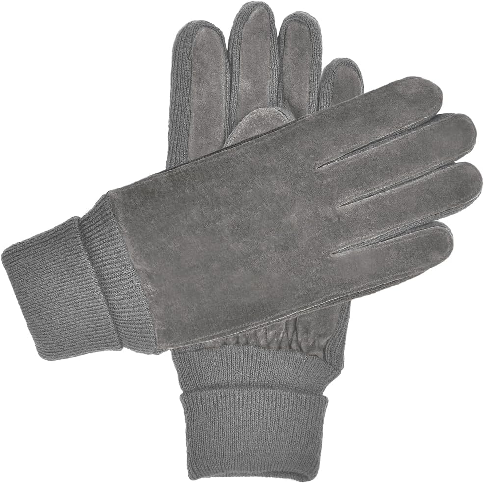 Harssidanzar Womens Winter Suede Gloves Thermal Wool Fleece Lined Outdoor Warmth SL024US - Image 2