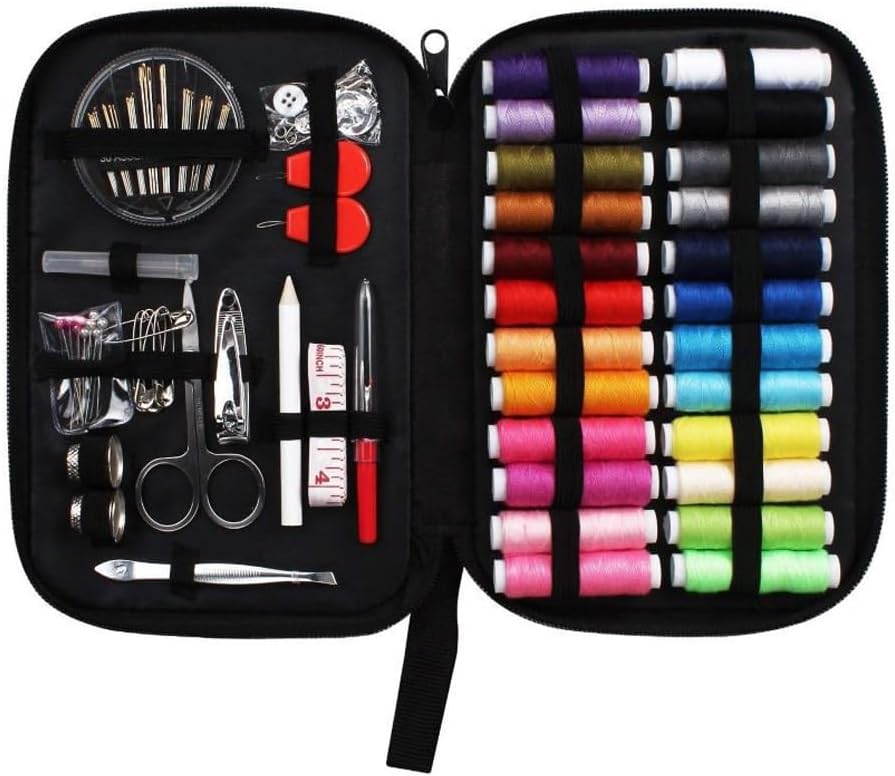 ASWRTYJO Home Sewing Box Sewing Kit Home DIY Portable Sewing Kit