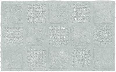Amazon Com Lavish Home Memory Foam Striped Extra Long Bath Mat 24 By 60 Blue Home Kitchen