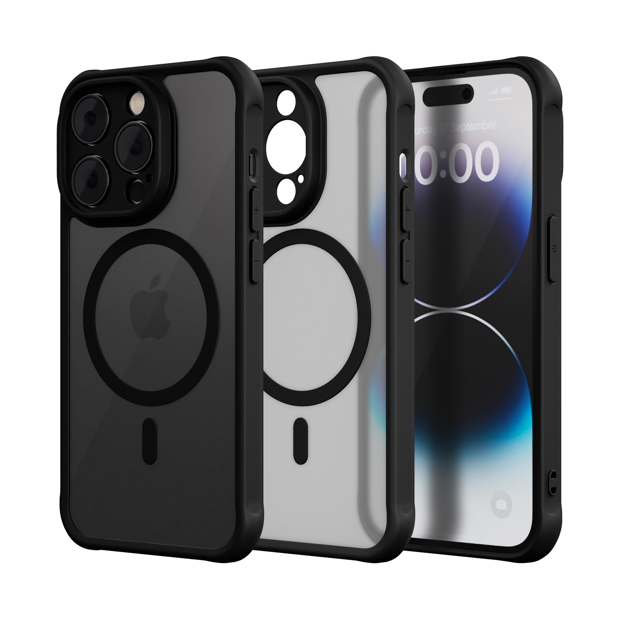 amazon basics Frosted Mag-Safe Series | Sleek, Translucent Matte | Anti-Slip, Drop and Camera Protection | Back Case Cover for iPhone 14 Pro Max 6.7"- Translucent Black (B0C7N4P98X) Amazon Price History, Amazon Price Tracker