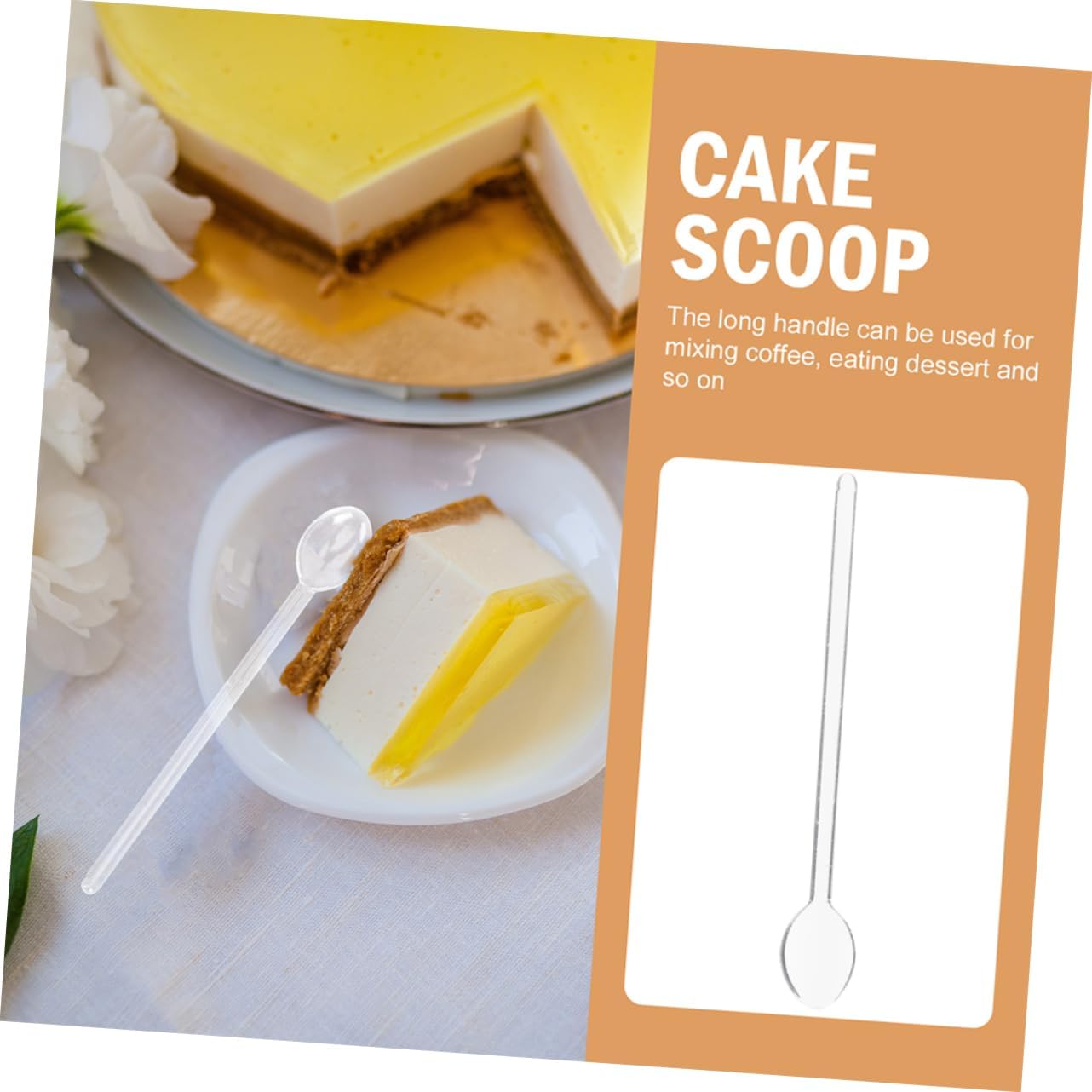 GLEAVI Heat Resistant Glass Spoon with Long Ergonomic Handle Clear Mixing Stirrer for Coffee Dessert Milk and Tea Bar Stirring Spoon for Hot Beverages and Soups