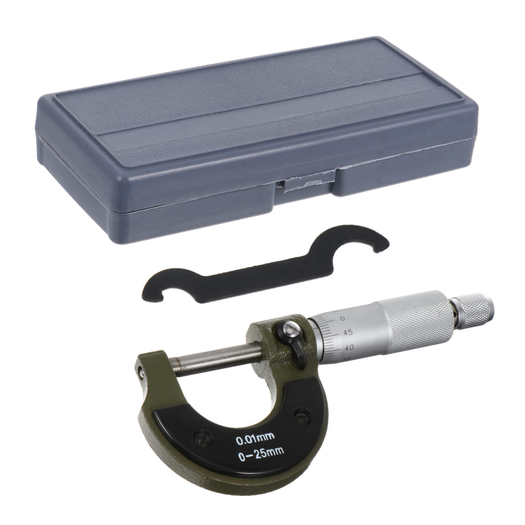 OUNONA Portable Metric Outside Micrometer 0-25mm 50/75 Graduations for Precise Measurement