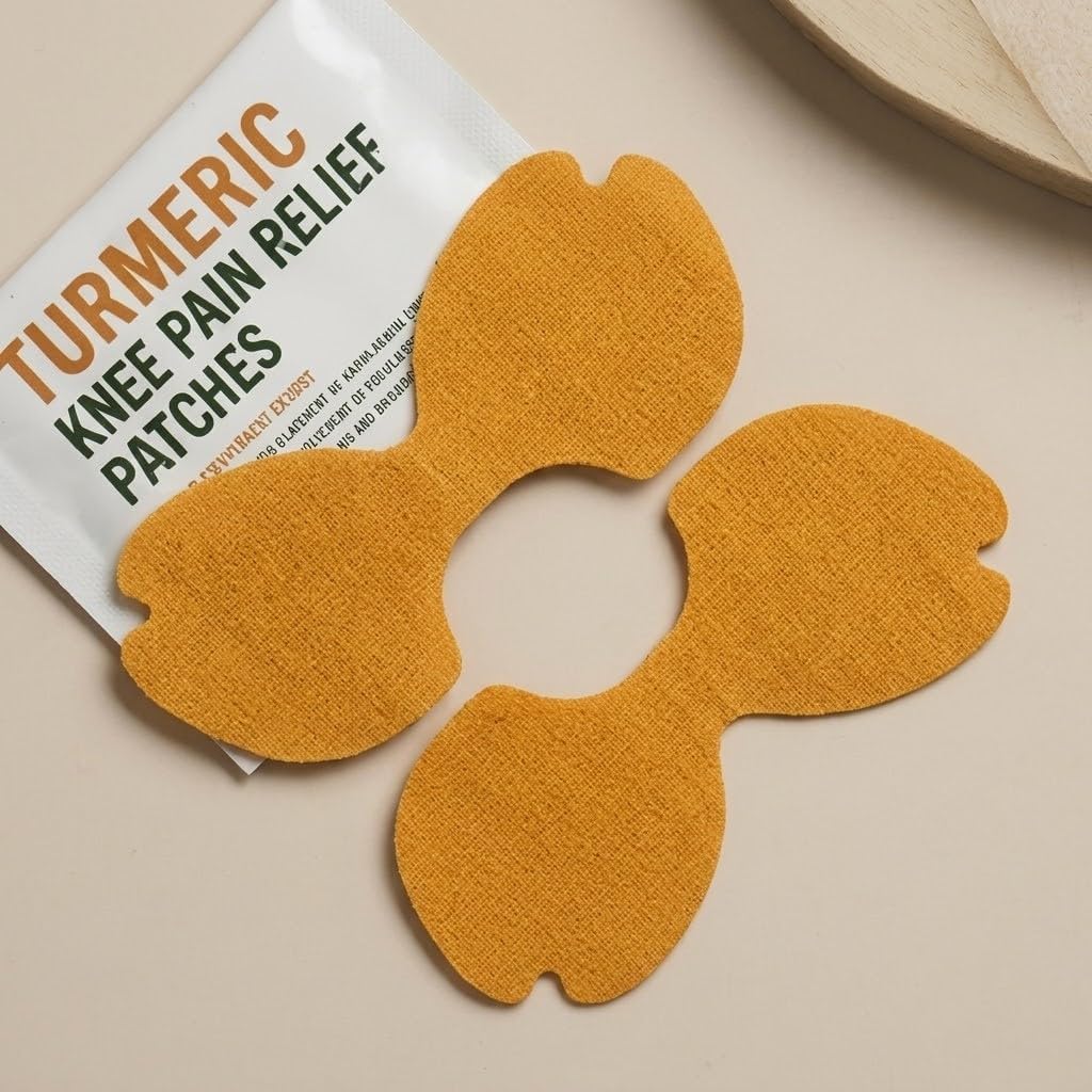 Turmeric Knee Comfort Patches for Adults, 10 Herbal Adhesive Pads with Turmeric & Shilajit Botanical Extracts, Easy-Apply Wellness Patches, Pack of 2 — Amazon image 4