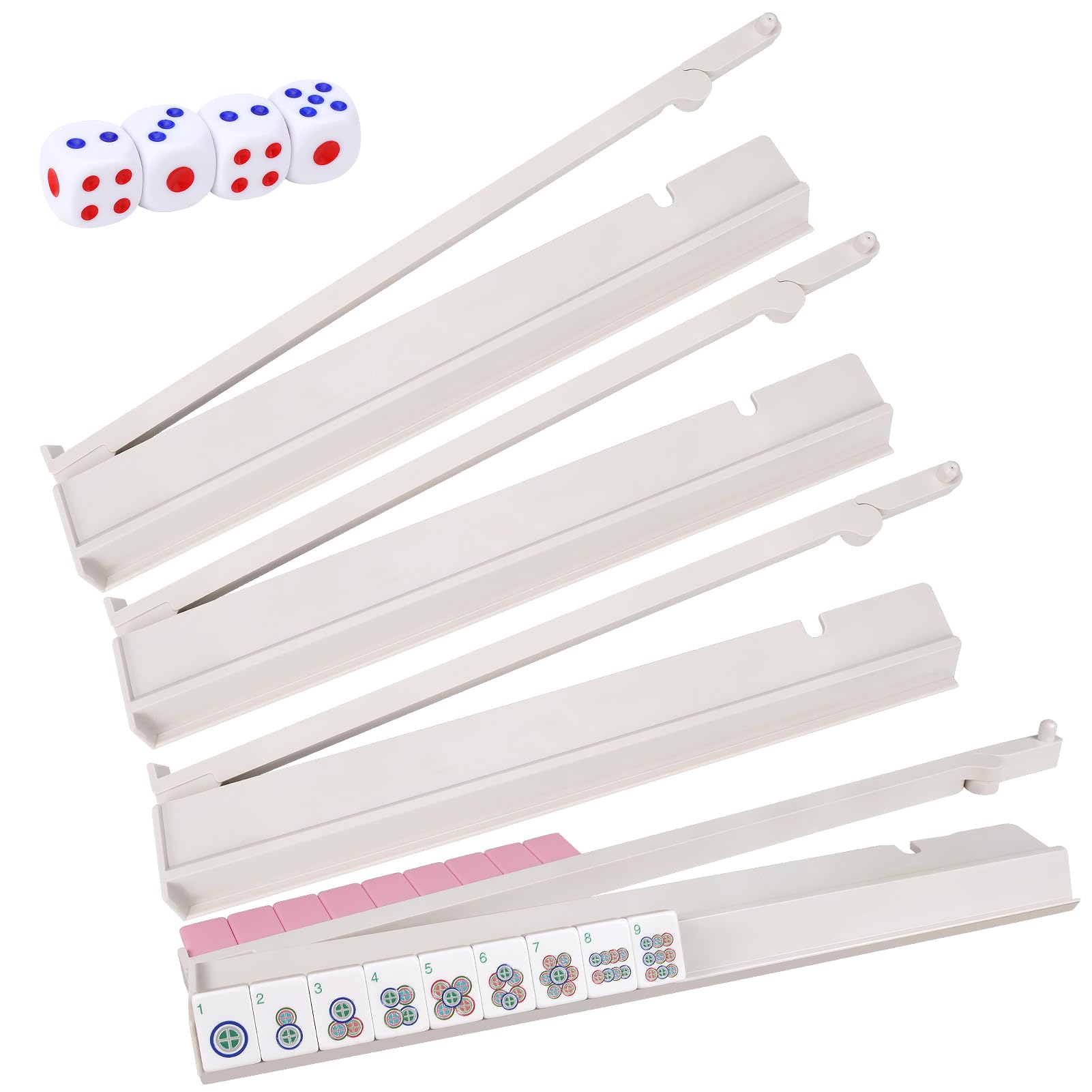Photo 1 of Dioty Mahjong Racks with Pushers (Set of 4)