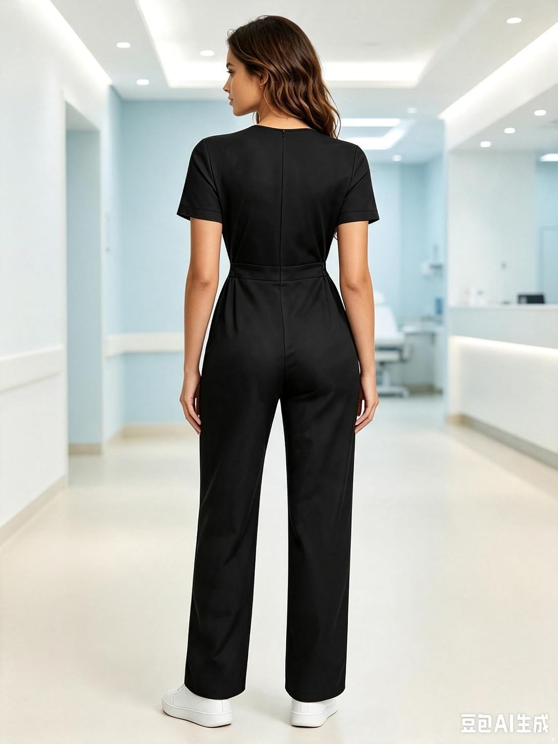 Scrubs Jumpsuit for Women Men Nursing Workwear | Dentist Work Clothing,for Housekeeping Work,Soft Lightweight,Front Patch Pocket,High Waist,Packable Waterproof Coveralls