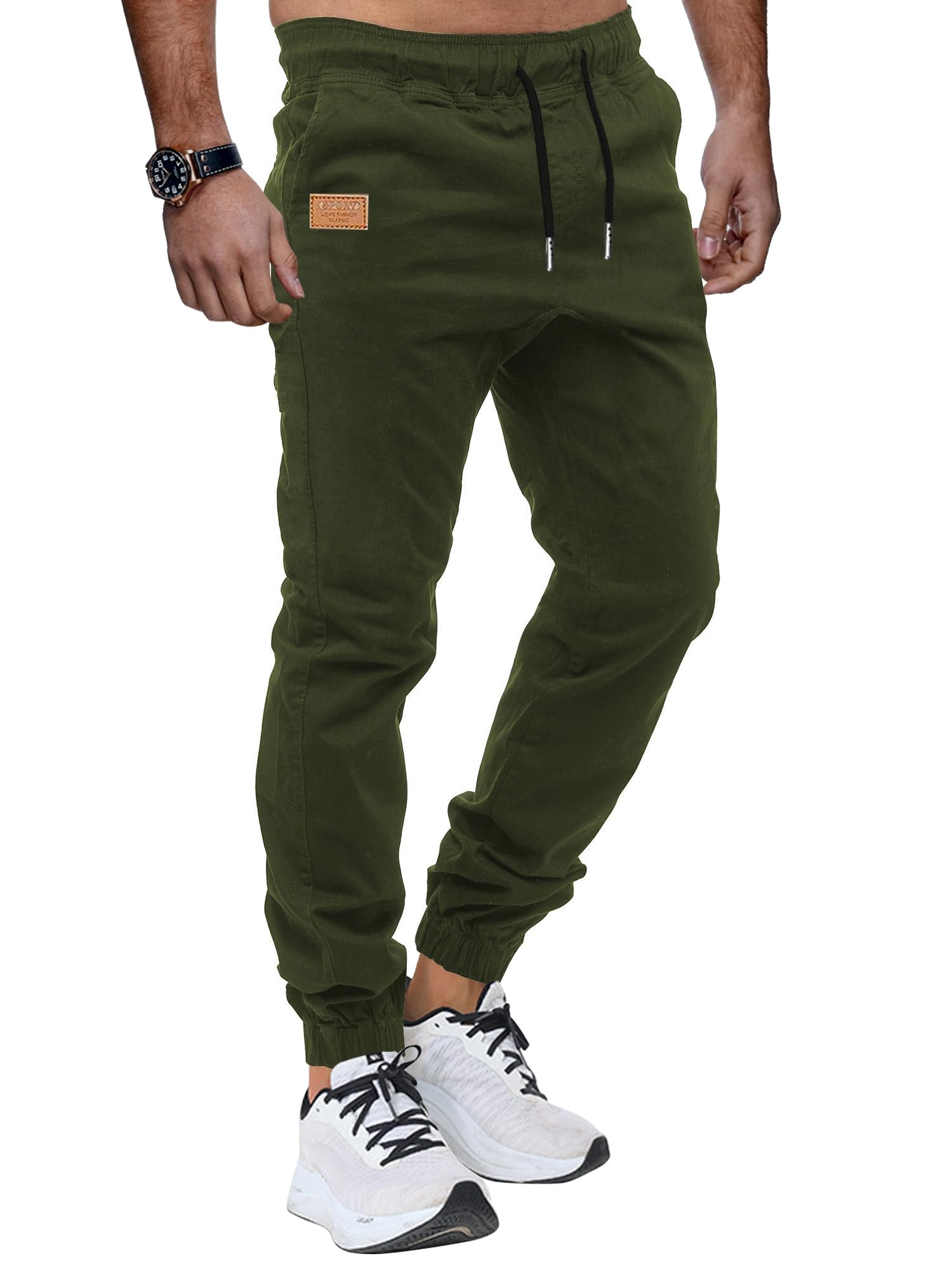 VMSUCIJ Pantaloni Jogging Uomo Pantaloni Casual Cotone Pantaloni Sportivi con Elastico in Vita con Tasche S-XXL