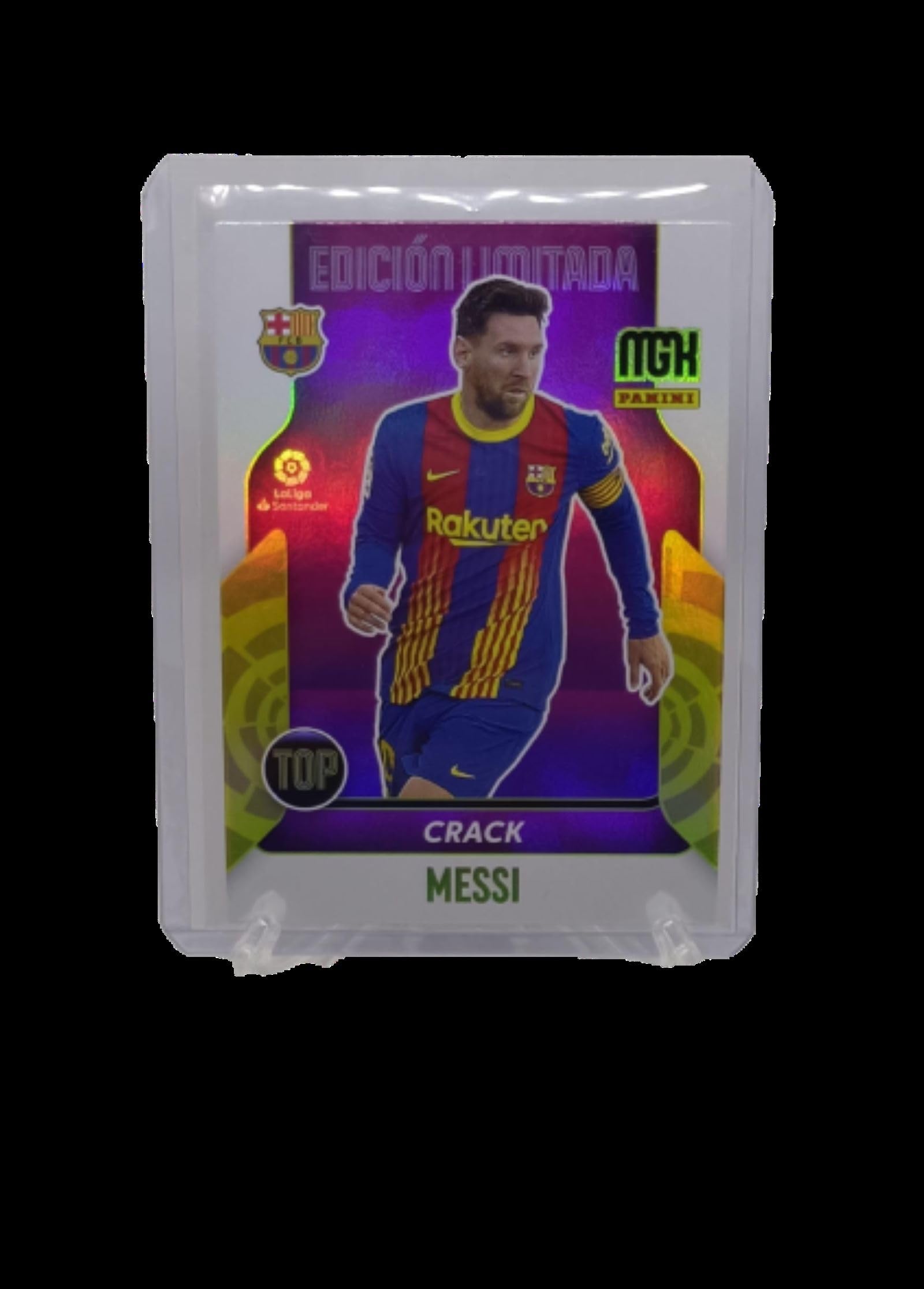 MESSI Edición Limitada MEGACRACK 2021/2022 – Última Carta De Panini En El FC Barcelona, Envío Con Fundas Protectoras