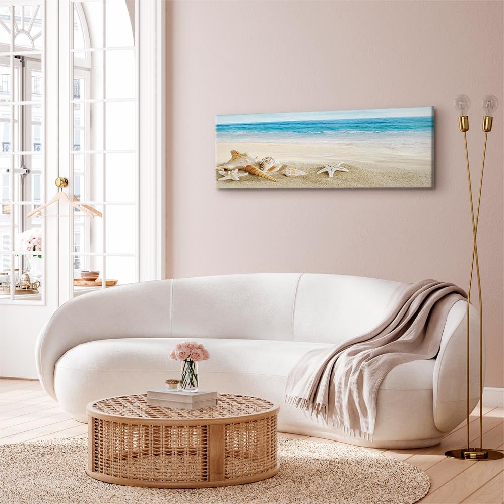 murando - Quadro Moderno per Soggiorno Grandi, Mare, 150x50 cm | Chiodi Inclusi, 1 Pezzo, Pannelli Decorativi per Pareti, Decorazione da Parete, Resistenti Allo Sbiadimento