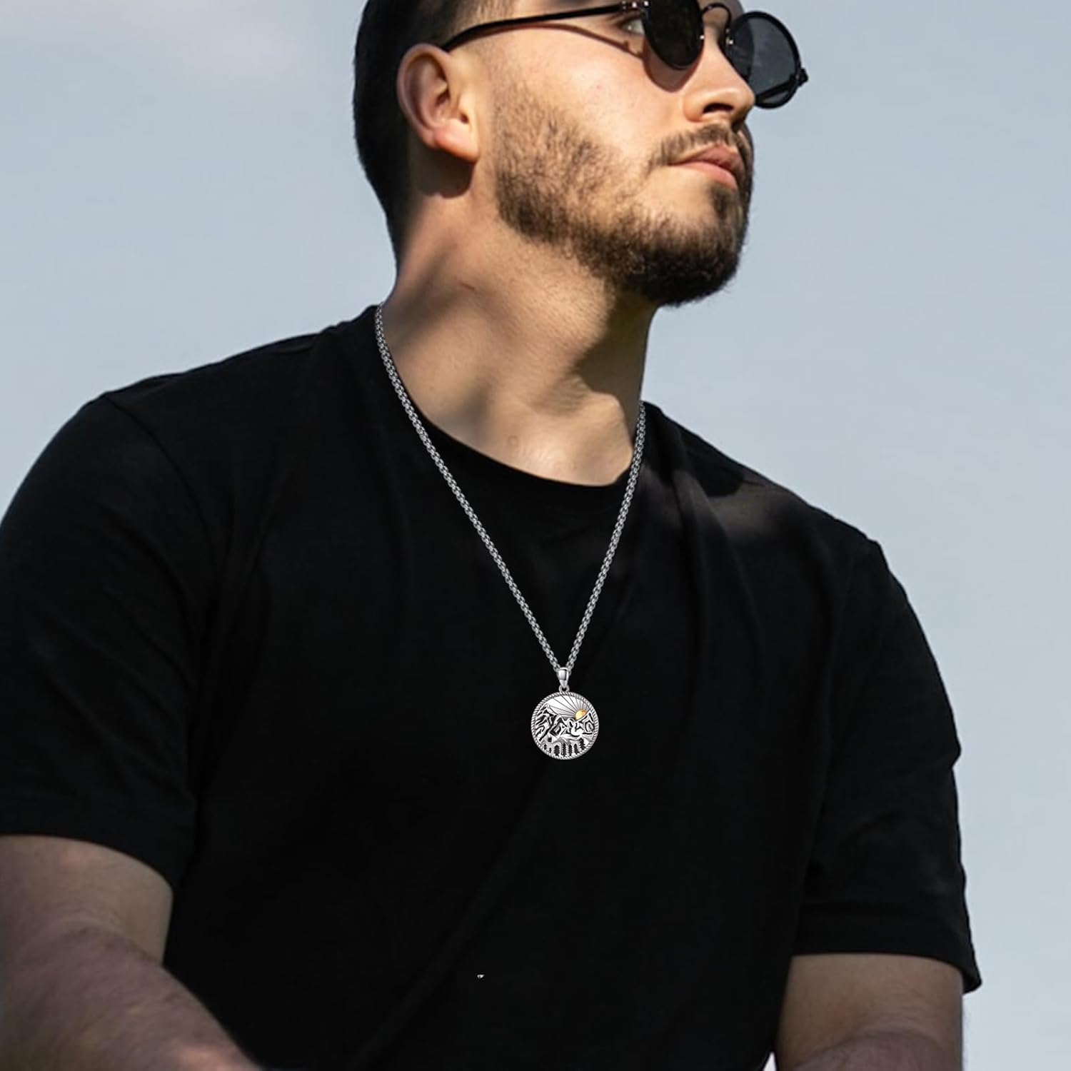 Cuoka Mountain Necklace for Women Sterling Silver Mountain Pendant Pine Tree Necklace Forest Jewelry Gift for Skiers Hikers Campers Climbers and Nature Lovers - Image 5