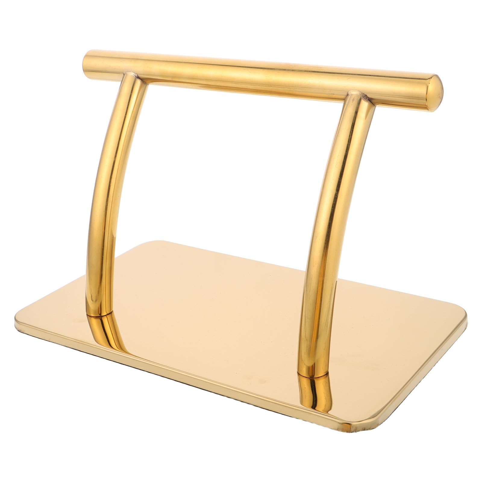 SHINEOFI Reposapiés de Repuesto para Silla de Peluquería Reposapiés para Silla de Salón Metal Dorado Fácil Instalación Uso Profesional