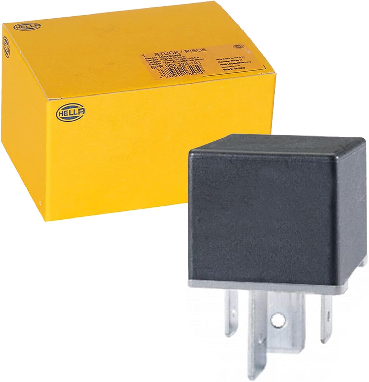 HELLA 007793031 12V, 4 Pin, Mini ISO Power Relay with Coil Suppression