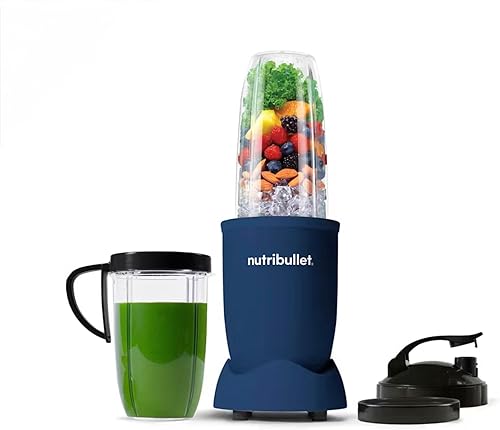 NutriBullet Pro - Licuadora personal de 900 W, porción individual, taza de 32 onzas, índigo mate