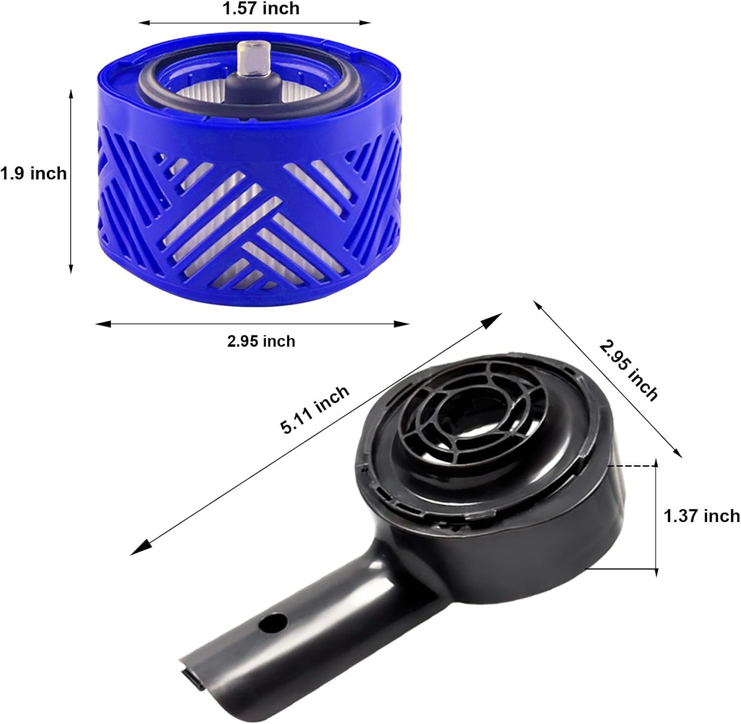 Motor Rear Cover Replacement Parts Compatible with Dyson V6 Vacuum Cleaner,with Post Filter for Dyson V6 DC58 DC59 DC62 DC72 DC74 Accessories,Attachment for DC58 DC59 DC62 DC72 DC74