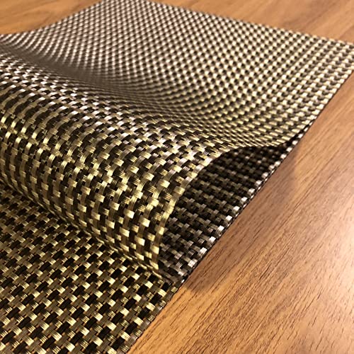 Kit Jogo Americano 6 Lugares - Ofertas (Preto e Dourado)