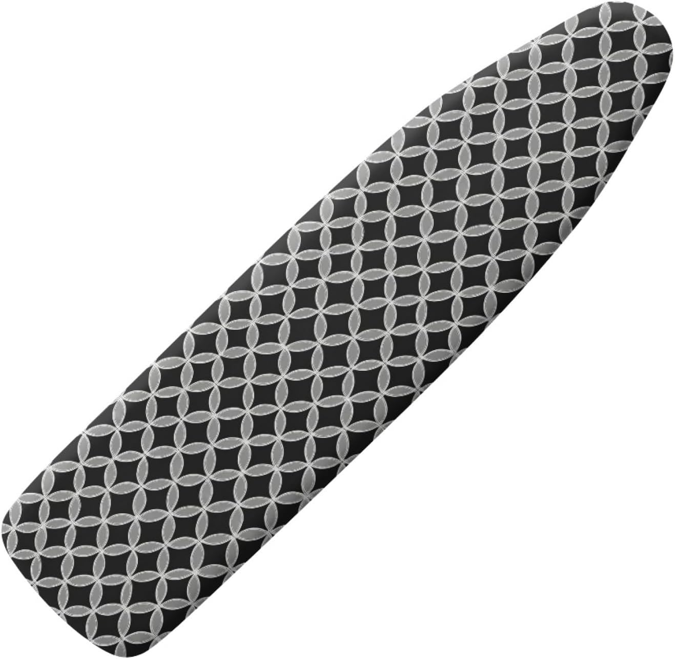 Iron Board Cover with Padding Standard Size Black White Pattern Padded Ironing Board Covers 15x54 Heat Reflective Extra Thick Wide Non Stick Scorch and Stain Resistant Heatproof