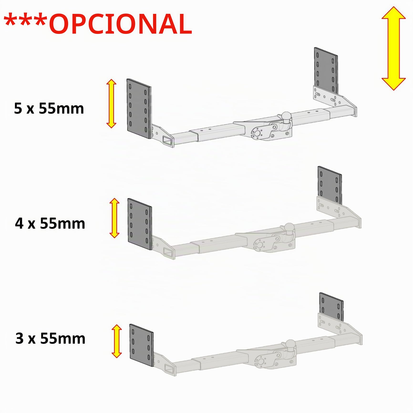 Universal Enganche de Remolque Desmontable para Autocaravana Camper (con Juego eléctrico de 7 Polos sin Unidad de Control)
