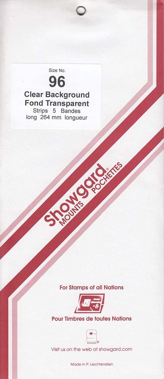 Strip Style Stamp Mounts Size 96 Clear