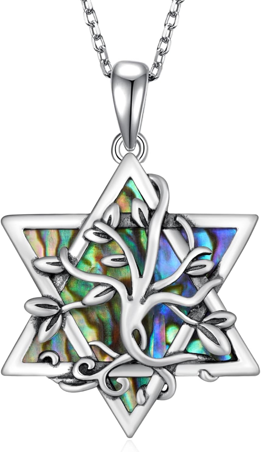 Star of David Necklace 925 Sterling Silver Jewish Star Necklace Jewish Jewelry Gifts for Women Men