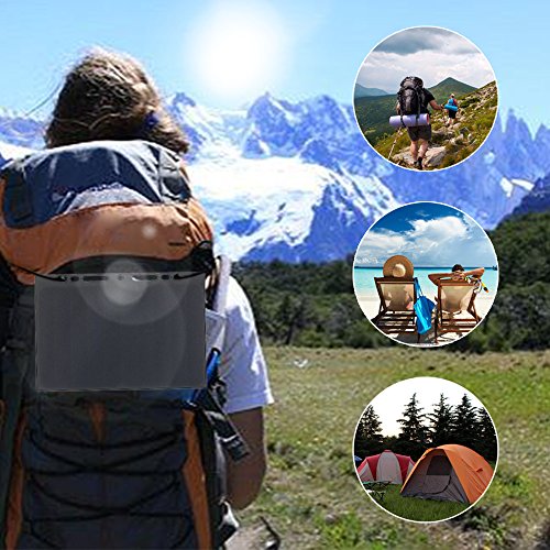 Lixada 10W Portable Solar Panel High Power Paper Shaped Mini Monocrystalline Silicon Panel Charger USB Port for Cell Phone Camping Riding Climbing Travel Outdoor Activity - Image 2