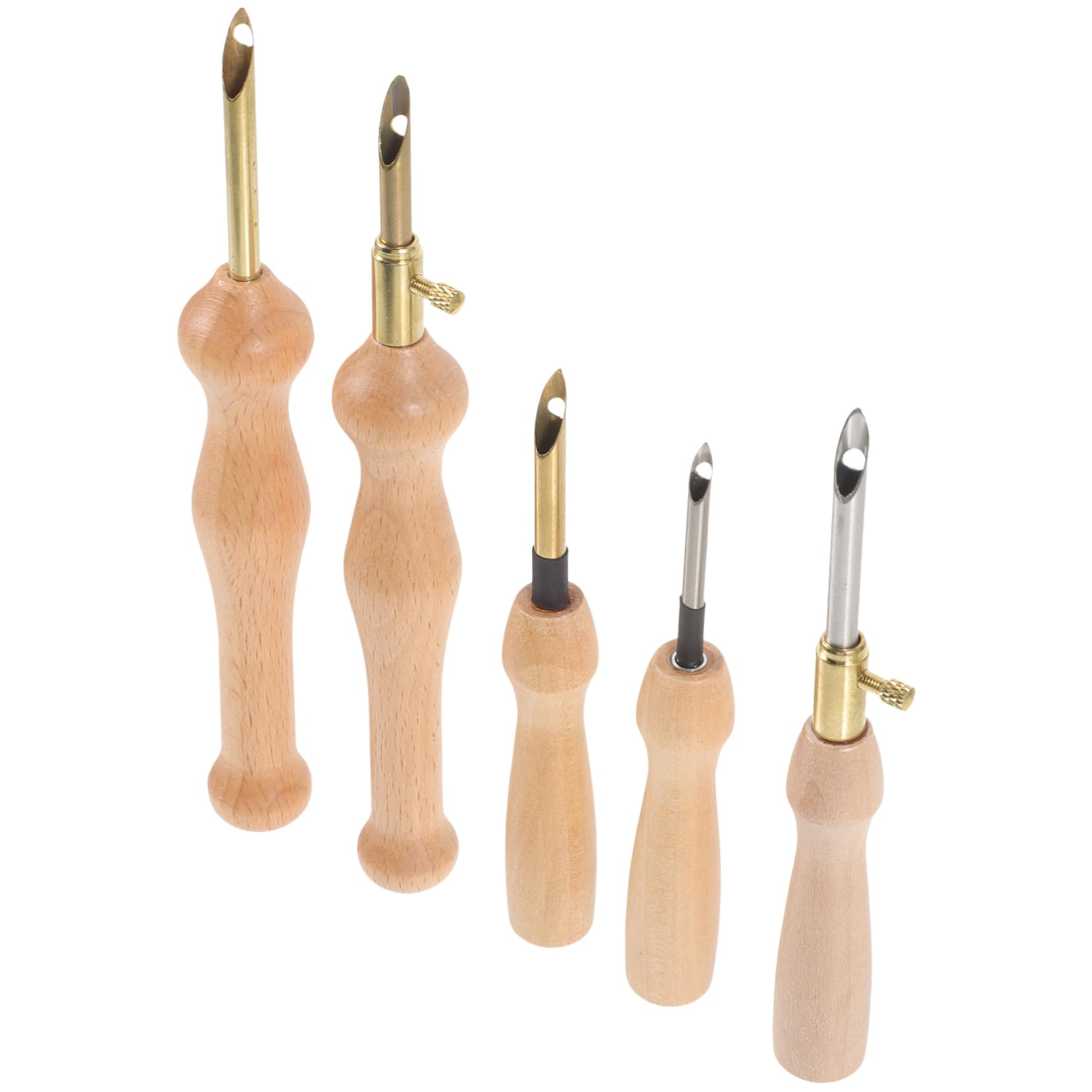 Lurrose 20pezzi Needles per Punch Embroidery con Manico Legno Ago da Cucito per Ricamo e Progetti Compatibile con Tessuti