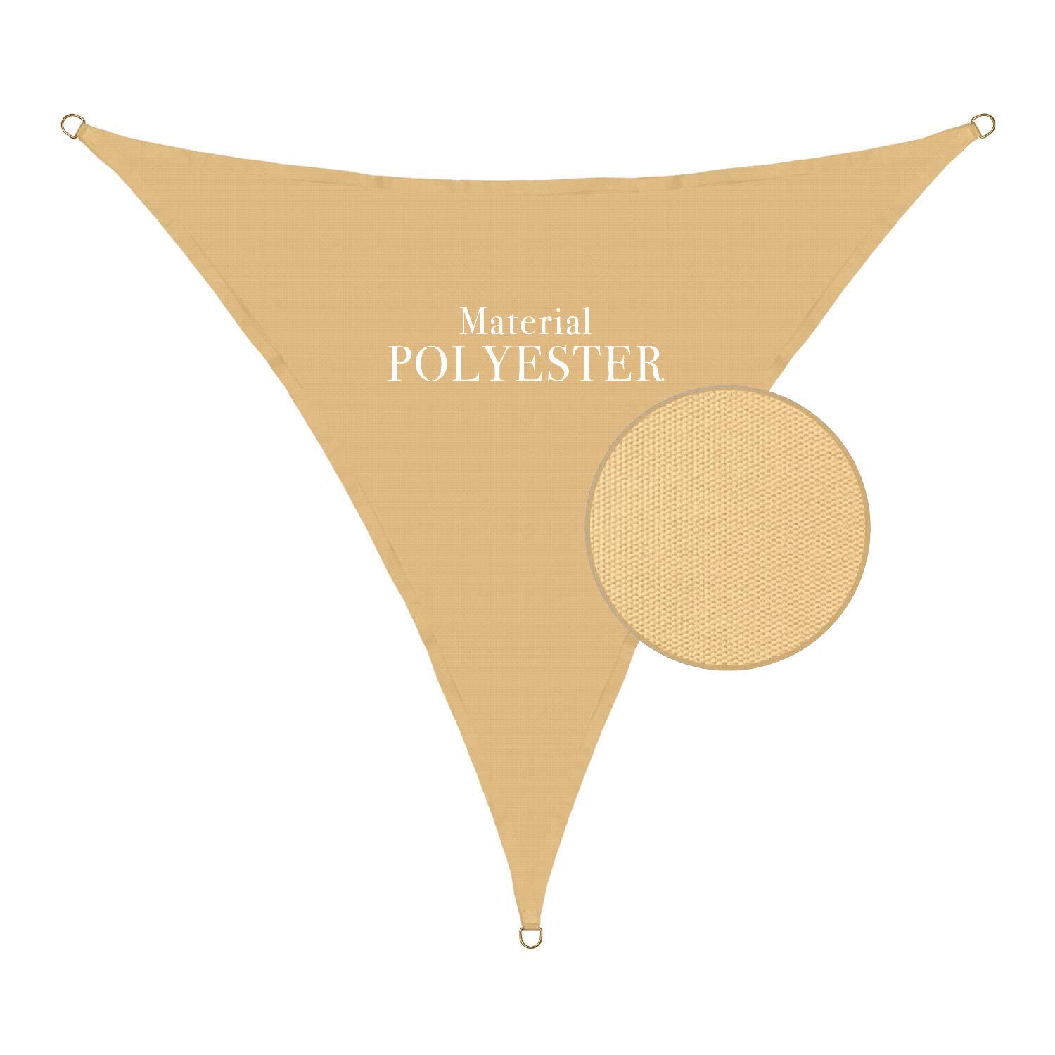 anndora Sonnensegel wasserdicht Polyester 3m dreieckig Sonnenschutz