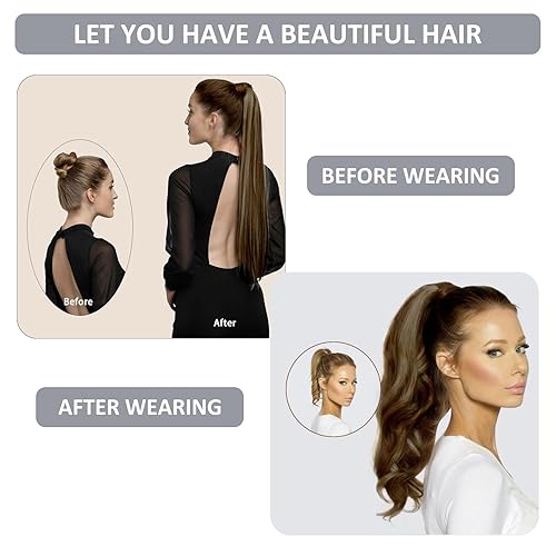 Miniatura 16 de Caliee Extensión de cabello humano Remy, color marrón oscuro, 22 pulgadas, 3.17 oz, envuelve con pasta mágica #2 Marrón oscuro,#2A marrón oscuro