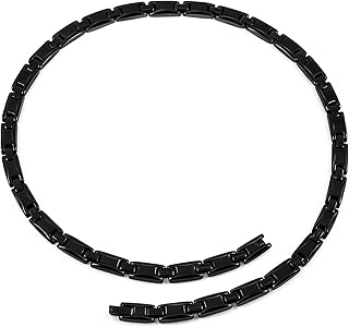 KYOSI Titanium Magnetic Necklace for Men Magnet Jewelry Mens Womens Necklace Unisex Links 22 inches Adjustable Size