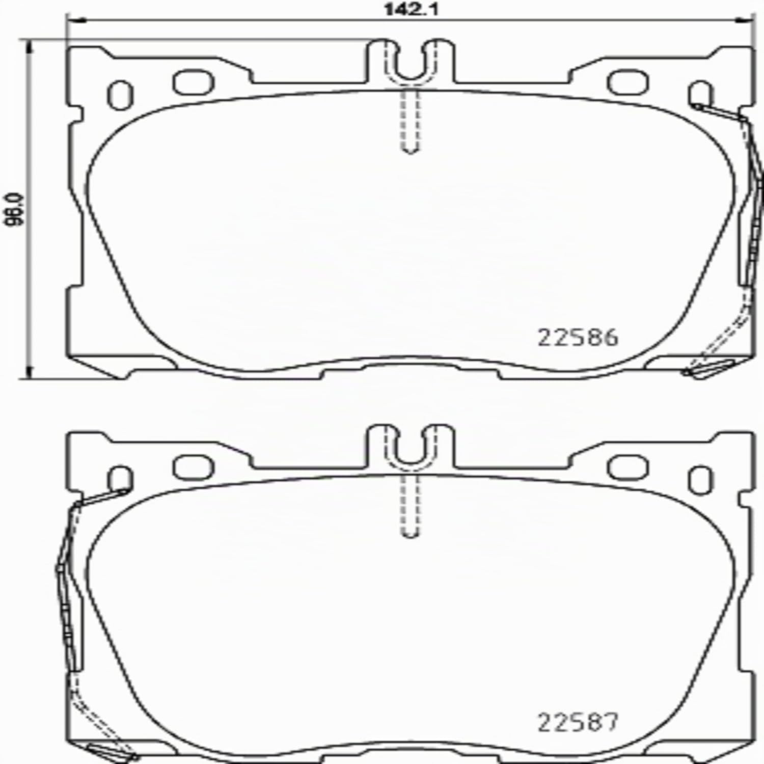 Pastiglie freno Brembo P 50 139, anteriore. Set di 4