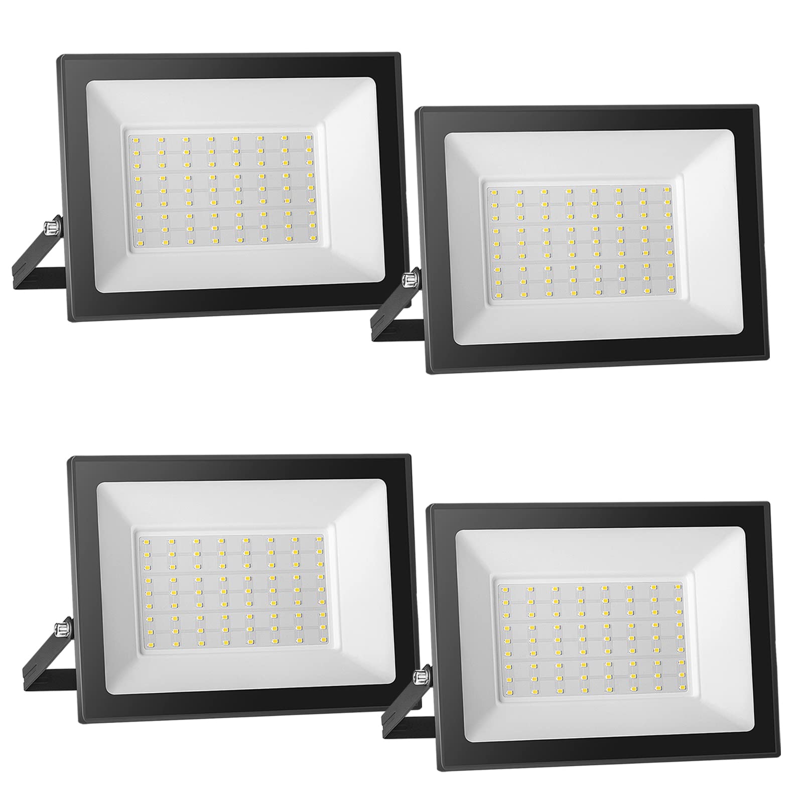 loyal 4 LED Floodlight 200W 20000LM Warm White 3000K Super Bright Outdoor Spotlight, Security Light IP65 Waterproof Tempered Glass Fine Grain Floodlight for Entrance Patio Square Factory