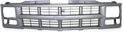 Miniatura 6 de Evan Fischer Kit de montaje de rejilla compatible con Chevrolet Blazer 1994, Chevrolet C1500 1994-1999, plata pintada, plástico, rejilla, para