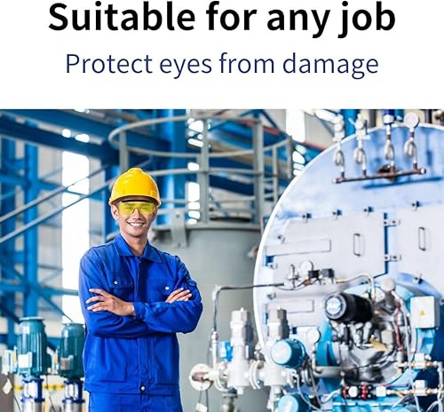 Miniatura 7 de XII WY - Gafas de seguridad antivaho para laboratorio, ajuste protector sobre gafas graduadas, gafas de construcción