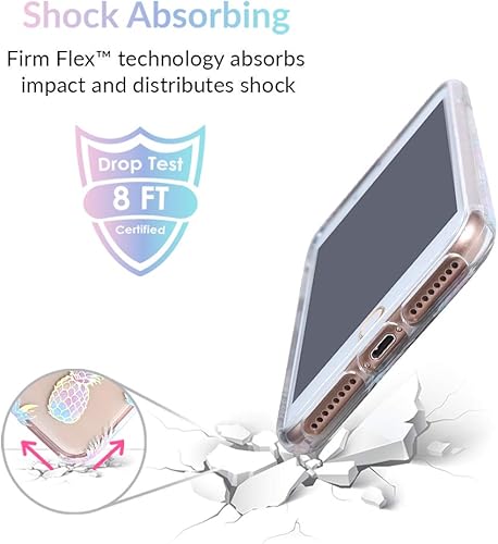 Miniatura 4 de VELVET CAVIAR Compatible con iPhone 7 Plus y iPhone 8 Plus, piña para mujeres y niñas, bonitas fundas protectoras transparentes (piñas holográficas)