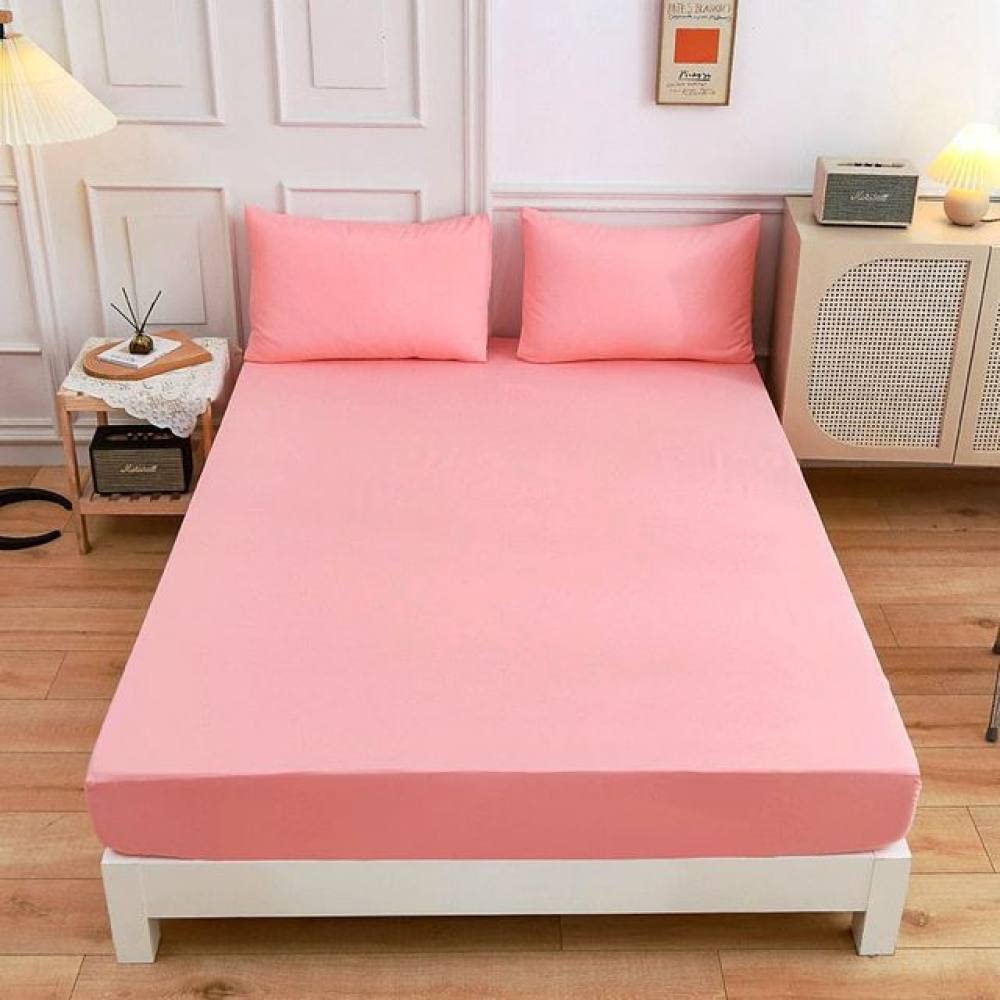 Drap housse rose à bande élastique pour une chambre parentale cocooning