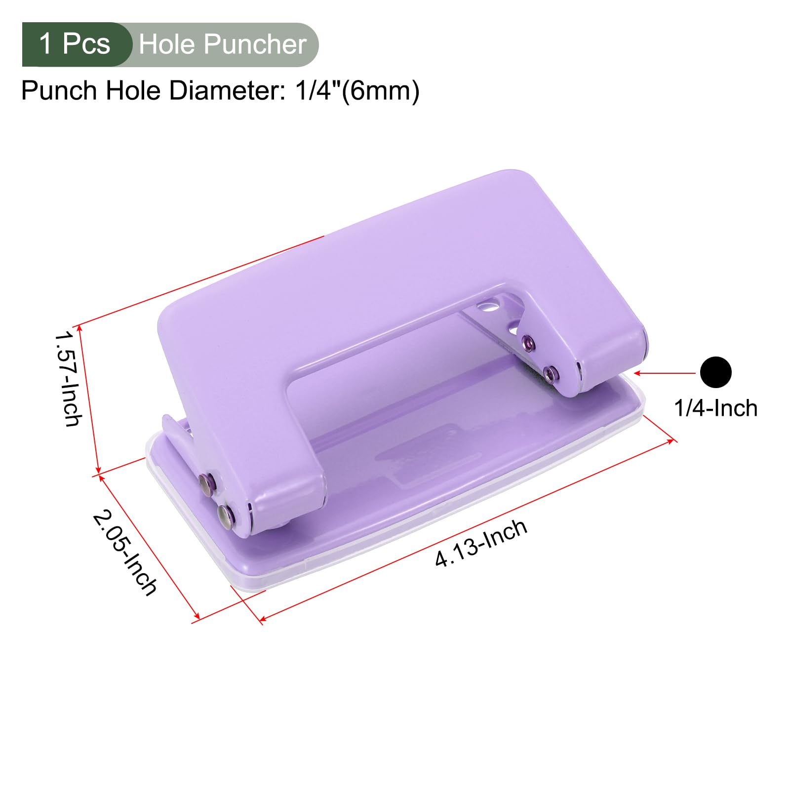 YOKIVE 2 Hole Punch Hole Paper Puncher, Purple - Image 2