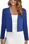 Heymoments manches longues pour femmes Cardigan léger Casual Bolero Shrug Ouvert Front Cropped Cardigans Pull pour robe