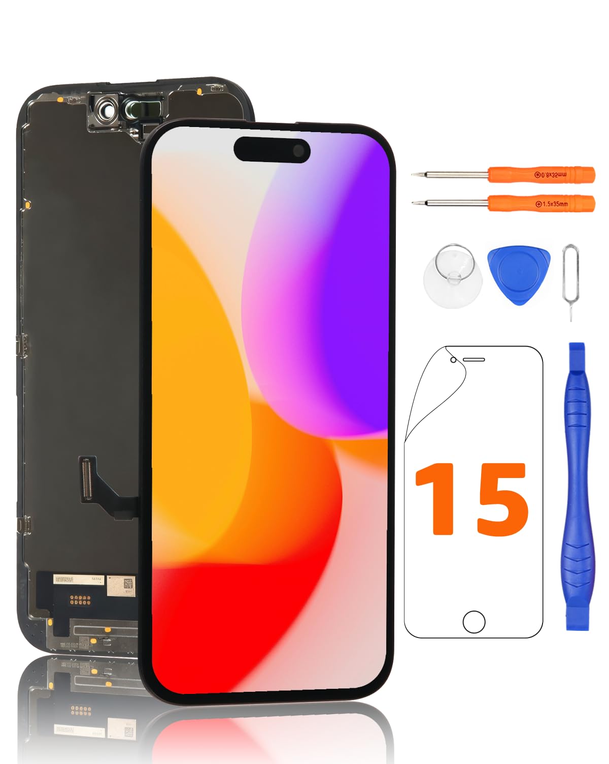 Yodoit Reemplazo de pantalla LCD de 6.1 pulgadas para iPhone 15
