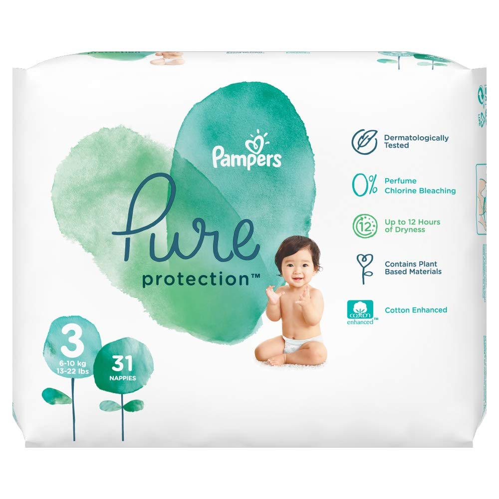 Pampers Size 3 Pure Protection Baby Nappies