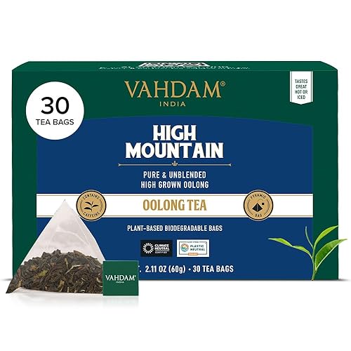 VAHDAM, Bolsas de Té Oolong del Himalaya (30 unidades) - Té de desintoxicación 100% natural, Bolsas de Té Oolong de hojas sueltas en forma de